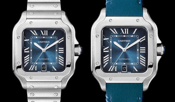 【SIHH】卡地亚推出Santos Gradient 蓝色面新品腕表 卡地亚 SIHH 卡地亚新品 卡地亚SIHH